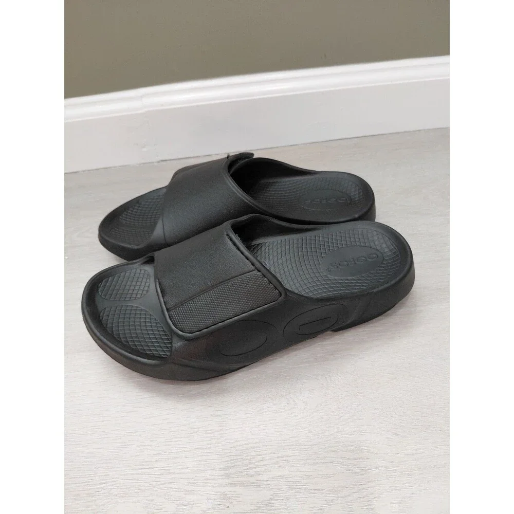 OOFOS OOahh Sport Flex Unisex Black Size Men’s 6 Women’s 8